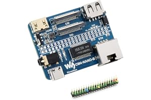 WAVESHARE Nano Base Board (B) for Raspberry Pi Compute Module 4 Lite/eMMC,with Raspberry Pi 40PIN GPIO Interface,Same Size As The CM4,with Gigabit Ethernet, USB2.0, DSI, CSI, 3.5mm Audio Jack Port