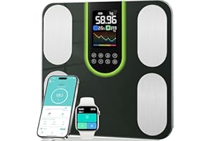 LETRON Scales for Body Weight & Fat, Body Fat Scales with 4-Electrode, Digital Weighing Scales with App (20 Metrics) to Measures BMI, Muscle Mass, Visceral Fat, Hydration Level - Smart Bathroom Scales 180kg
