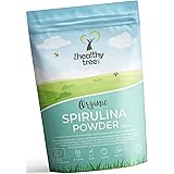 Organic Spirulina Powder by TheHealthyTree Company for Vegan Juices and Smoothies - High in Vitamin B12, Magnesium, Protein, 