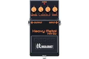 HM-2W Heavy Metal BOSS | Pédale d'effet pour guitare Waza Craft premium avec circuit analogique | Reproduction fidèle de la légendaire HM-2 Heavy Metal BOSS | Modes de jeu Standard & Custom
