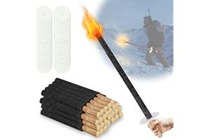 Eulenke 25 Stück 720mm Wachsfackeln 90-100 min Gartenfackel aus Wachs mit Handschutz & Langem Griff Fackeln für Draußen Kinder Erwachsene Fackelwanderung Garten Weihnachten St. Martin Lagerfeuer Party