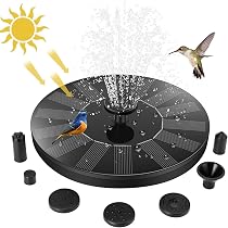 Pompa Fontana Solare 10W Con Filtro – 240 L/h, Pannello Da 9V Con Tubo Da 1,5 M, Per Laghetto Da Giardino E Stagno