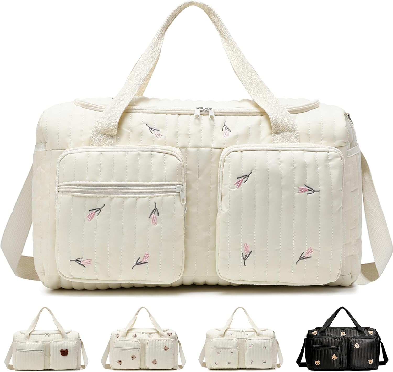 YOUYIKE Bolsa de Pañales de Viaje, Bolso para el Hospital, Bolsos de Fin de Semana para Mujer, Portátil y Ligero para Viajes, Camping, Hogar, Compras, Hospital