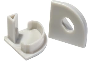 ALUMINO Zestaw zaślepek do LED aluminiowy profil narożny SPREE - w kolorze szarym