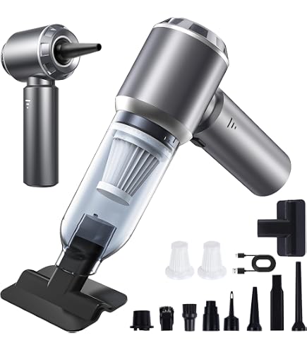 Kevsuvqin Aspirateur Voiture Sans Fil 4-en-1 21KPa - Souffleur Et Pompe à Air Puissant