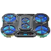 Gameagle 6 Fanlı RGB Notebook Soğutucu, 9-17 İn&ccedil; Laptop Uyumlu, 7 Kademeli Y&uuml;kseklik Ayarı, Dijital Ekran Kontroll&uuml;, 142CFM G