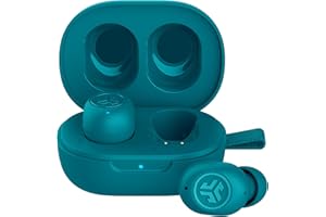 JLab JBuds Mini Auriculares Inalambricos Bluetooth, True Wireless Earbuds 20+ Horas Rendimiento con Caja de Carga - Audifonos Bluetooth Inalambricos, 3 Niveles de EQ Personalizado, Verde Azulado