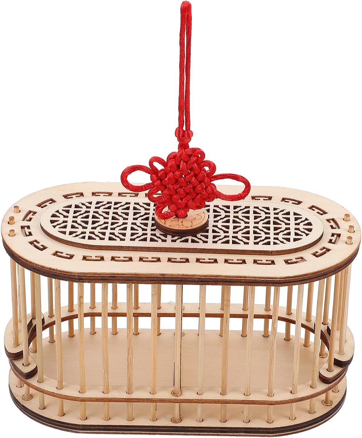 Levemolo Jaula de Madera Portátil para Grillos y Insectos, Diseño Ovalado Doble Compartimento, Transporte y Observación para Actividades al Aire Libre y Educativas