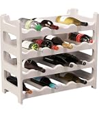 Étagère à Bouteilles Casier à Vin En Bois Non Traité 6 Étages - 48 Bouteilles 90x30x81cm
