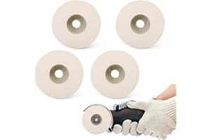 W RXKIOCS 4 Pezzi Disco di Lucidatura in Lana Disco Feltro per Lucidatura Lucidatura Della Lana Dischi per Lucidare Marmo per la Lucidatura e Il Restauro di Oggetti in Metallo Ceramica Vetro e Gioielli
