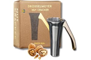 Drosselmeyer Casse Noix Premium Casse-Noisettes Très Fort Robuste avec récipient pour Recueillir Les moules - Résistant Efficace avec Un Minimum d'Effort - Conçu et Produit en Suède