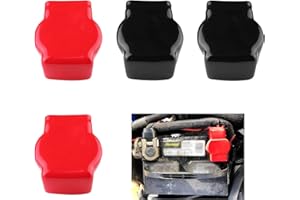 NIZIRIOO Starthilfekabel Batterieklemmen Polklemmen Autobatterie Polabdeckung: Polabdeckung Batterieanschluss 2 stk Rot Schwarz Berührschutz, Profi Gummi Starterkabel Auto Motorrad Ersatz Zubehör.