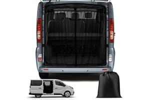 ZWPARTS Moustiquaire Magnétique pour Camping Car, Moustiquaire Van pour Porte Arrière Latérale, Personnalisée pour Viano, Vito, Renault Trafic, Moustiquaire avec Fermeture éclair sur Porte Centrale