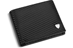 TEEHON® Wallets Mens, Leather Wallet, RFID Blocking Wallet, Wallets for Men UK with Coin Pocket, 2 Banknote Compartments, 8 Card Holders, Mens Wallet with Gift Box