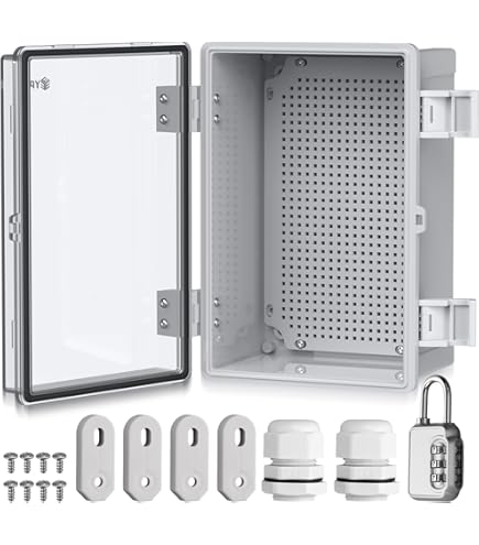 CHENGPI Verdeelkast opbouw, verdeelderkast, industriële behuizing, schakelkast, IP66 elektrische aansluitdoos, verdeeldoos buiten waterdicht, aansluitdoos 250 x 350 x 150 mm