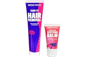 WooWoo Best Sellers Multibuy! - Tame It! Hair Removal Cream 100ml, Jojoba Aloe Vera - Saddle Sore! Soothing Moisturising Balm 50ml, Chamomile Rosehip Oil