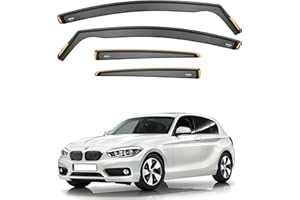 Ispeed Wind Deflectors For BMW 1 Series F20 2011-2019 5 Door Hatchback 4pc set - Keep Your Car Ventilated in Rain - Reduce Wind Turbulence - Tinted In-Channel