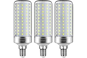 Tebio LED Argento Mais lampadine E14 25W Small Edison Screw Equivalente a 200W 2500LM Non Dimmerabile 6000K Bianco Freddo Lampadine a candela, 3 pezzi