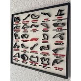 F1 Track 3D Frame - Formula 1 Race Track Decorative Table (White)