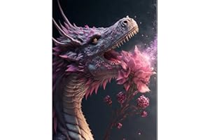 DAERLE DIY Diamond Painting Kit, 5D Pintura Diamante Dragón, Cuadro Pintar con Numeros para Adultos, Punto de Cruz Diamante Kit Completo para Niños, Diamond Art para Decoración de Pared del Hogar 30 x 40cm