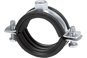 DAW21ONLINESHOP Morsetto per tubi a vite 20-112mm galvanizzato con inserto in gomma Morsetto a due bulloni (75-80 mm, 2 pezzi)