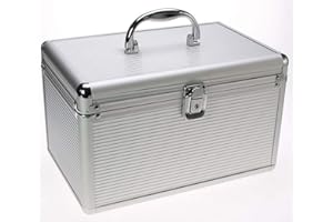 SAFE 215 - Sistema di archiviazione CD | valigetta in alluminio per archiviazione DVD | Scatola sospesa con serratura | Include 200 cartelle sospesi | Dimensioni: 300 x 190 x 180 mm