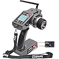 Radiolink RC6GS V2 6 Channels RC Transmitter and Gyro Receiver R7FG, Voltage Telemetry & Long Range Control, 2.4Ghz Surface Radio Controller for RC Crawler, Drifting, Buggy Cars and Boats