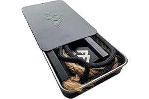 Pocket Fire Lighting Kit | Ferro Rod Fire Steel Kit Tin | All-Weather Pocket-Sized | Handmade Waxed Canvas | Forest Fundamentals™