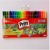 Pritt Ke&ccedil;eli Kalem Seti, 24 Renk, Yıkanabilir, Felt Tip Pens