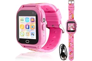MUSUNFE Kids Smart Watch, with 26 Puzzle Games HD Touch Screen Camera Music Player Pedometer Alarm Clock Calculator 12/24hr…