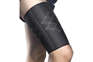 Yagaspantery 2 Pezzi Fascia Elastica Coscia,Manicotto a compressione per Coscia,Manicotti di Sostegno per la Compressione della Coscia per Uomo e Donne,per Recupero Muscolare(L,45-53cm)