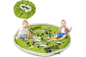LEADSTAR Toy Storage Bag, 150CM Kids Play Mat Toys Organizer, Large Bag Kids Rug, Portable Kids Toys Organizer Storage, Drawstring Bags for Kids Toy Organizer