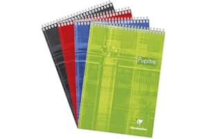 Clairefontaine 8152C Blok biurkowy spiralny z nagłówkiem – Format: A4 21x29,7 cm – 160 stron – Odrywane, mała kratka – Papier biały 90 g – Okładka kartonowa powlekana – Kolor losowy