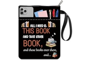 craspire Housse de Protection pour Livre de Mots Motif Chat Couverture de Livre Noire pour Livres Brochés Couverture de Livre en Tissu Lavable avec Fermeture Éclair et Poche Supplémentaire