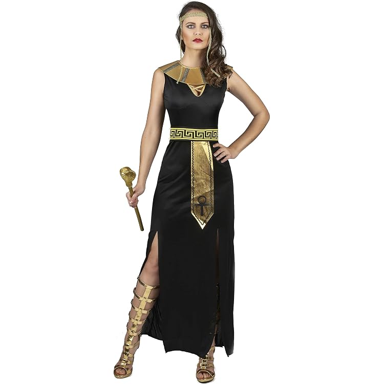 Déguisement Cléopâtre Femme – Lot De 6 Accessoires (diadème, Collier, Bracelets, Bague), Style égyptien Doré