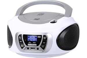Trevi - Tragbares Stereo-CD-Boombox DAB/DAB+ Radio mit RDS und USB-Eingang mit direkter Wiedergabe von MP3-Dateien