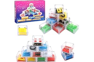 Lets Joy Mini Casse-Têtes Enfant, 24 Pièces Casse Tete Enfant Labyrinthe 3D, Mini Casse-Têtes pour Pochettes, Jouets Éducatif Magic Cube 3D Labyrinthe, Mini Casse-Têtes Jouets d'anniversaire