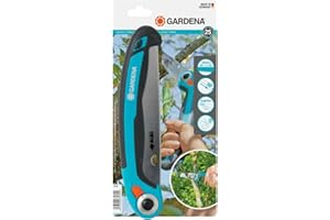GARDENA folding saw 200 P: Handy Train Saw From Highquality spring Steel, Grandiose Sawing, Precise Cut, Angled Handle Form (8743-20)