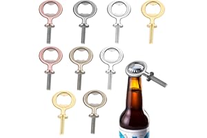 FutureHight 10 StüCke Metall FlaschenöFfner Rohlinge Edelstahl FlaschenöFfner EinsäTze Satz Gewinde BieröFfner Hardware