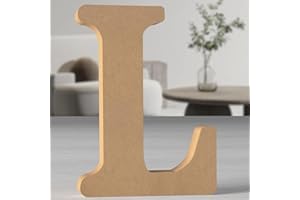 MeteoraPrime - Letras de madera (30 cm, letras de madera, sin acabar, para decoración de pared, letras decorativas, de pie y letras originales en bloques, para decoración de pared)