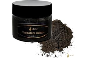 ‎AARTSZ Epoxidharz Farbe Metallic Farbe (Schokobraun) 20g Jar, AArtsZ Mica Powder Pulver, Epoxy Resin Farbe, Pigment, Farbpigmente Pigmentpulver Farben für Kosmetisches Qualität, Niveau Lipgloss Seifenfarben