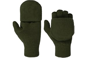 LIPODO Thinsulate Guantes sin dedos Mujer/Hombre - Unisex - Guantes de punto - Otoño/Invierno- Lavables - Manoplas - Unicolor -