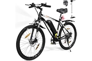 ‎COLORWAY COLORWAY Elektrofahrrad, E-Bike, Elektro-Mountainbike, 26" E-Bike, Elektrofahrrad, Speichenrad, mit 250W Motor und 36V/15Ah Akku, E-Bike für Unisex Erwachsene Reichweite bis zu 45-100Km