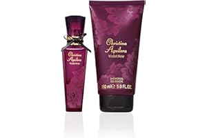 ‎CHRISTINA AGUILERA Christina Aguilera - Violet Noir 2-teiliges Set, holzig-floraler Duft, rote Grapefruit, Orangenblüte & goldener Amber, fesselnd, kraftvoll & gewagt, 150 ml Duschgel + 30 ml Eau de Parfum für Damen