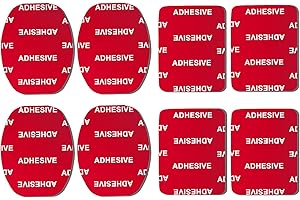 VIIMAKE Lot de 8 Coussinets adhésifs 3M pour GoPro Hero 10, 9, 8, 7, 6, caméra d'action, caméras embarquées (Coussinets de Montage incurvés et Plats)