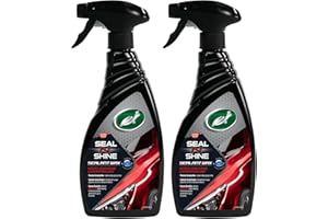 Turtle Wax Seal & Shine Spray Wax Sealant - 500ml x 2 Pro Valeting & Detailing Car Care - Hydrophobic Synthetic Sealants with Carnauba Wax - High Gloss Mirror Shine, Streak-Free, Protection