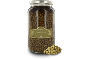 LA NICCHIA PANTELLERIA Capperi di Pantelleria in olio extravergine d'oliva, calibro piccolo, 4/8 mm - vaso vetro 950g