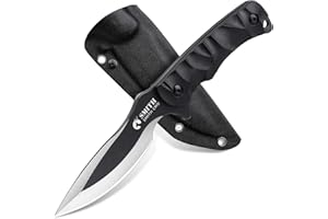SMITH CHU Jagdmesser Feststehende Klinge, Scharf Bushcraft Messer, Survival Messer mit Kydex Holster, Outdoor Messer für Camping, Wandern und Angeln,Geschenke für Männer
