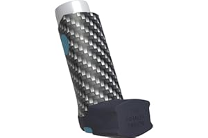 The Inhaler Tailor Classic Collection of Inhaler Cases – for Ventolin and Shorter Style Inhalers– Vegan Leather Case for Kids and Adults – Handmade in England (Carbon Fibre, Ventolin Style)