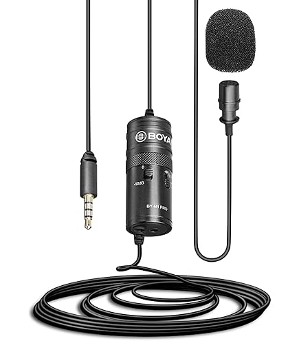 Micro-cravate Walimex Pro Pour Smartphone - Longueur 120 Cm, Avec Pince, Idéal Pour Les Vidéos Et Le Vlogging !